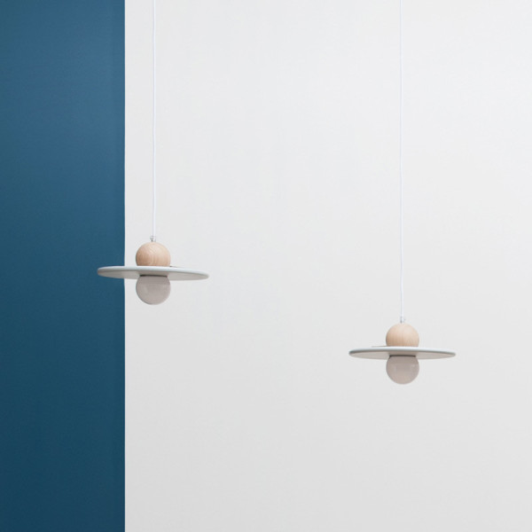 Lampe suspension Nébuleuse Drugeot Manufacture chêne massif - 14 coloris