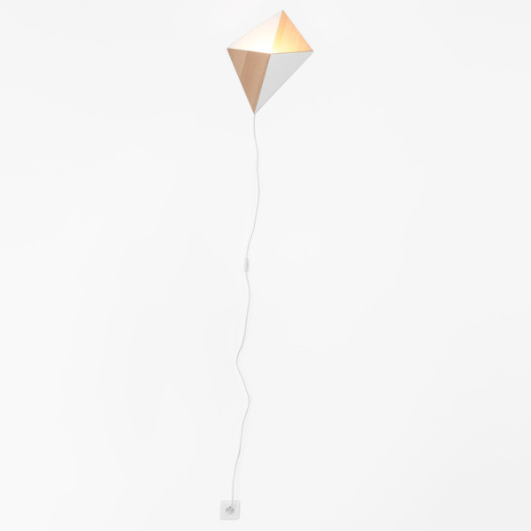 Lampe applique Cerf-Volant Drugeot Manufacture chêne massif - 14 coloris