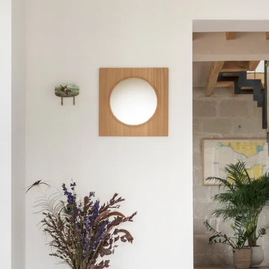 Miroir Circuit Drugeot Manufacture chêne massif - 2 formes