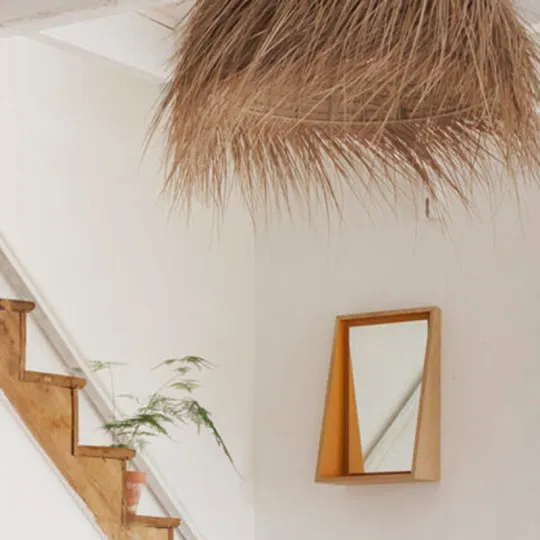 Miroir Float tablette Drugeot Manufacture chêne massif - 14 coloris