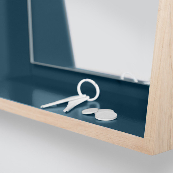 Miroir Float tablette Drugeot Manufacture chêne massif - 14 coloris