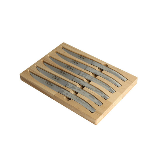 Coffret 6 couteaux Le Thiers Roger Orfèvre décors sports extrêmes