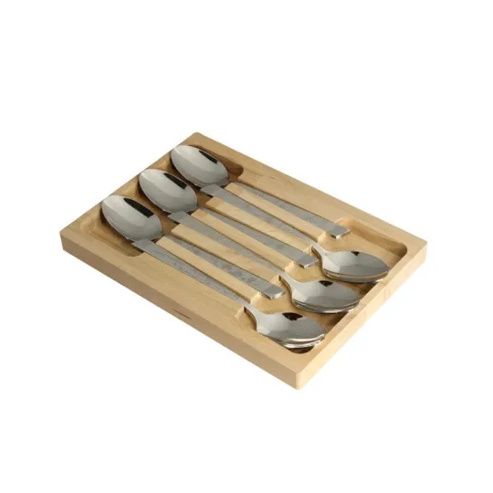 Coffret 6 cuillères de table décors natura Roger Orfèvre