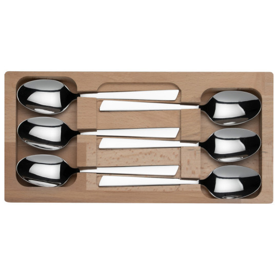 Coffret 6 cuillères à café Jazz inox Roger Orfèvre - 2 finitions