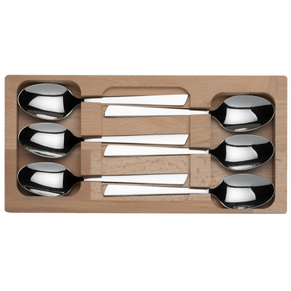 Coffret 6 cuillères à café Jazz inox Roger Orfèvre - 2 finitions
