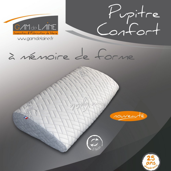 Oreiller pupitre 8cm ou 12cm Gam de Laine