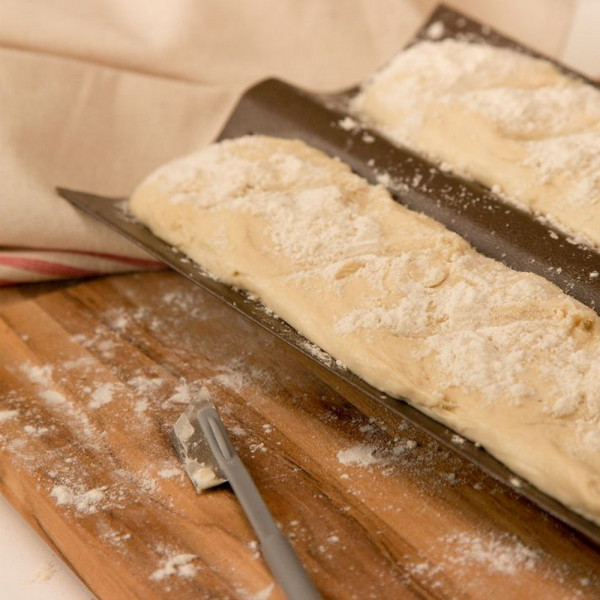 Plaque 2 baguettes perforée - antiadhérent - 380 x 160mm Gobel