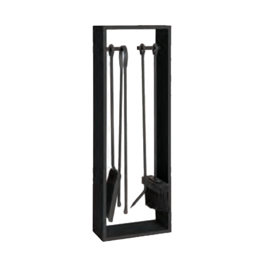 Serviteur de cheminée noir Reignoux h.64cm