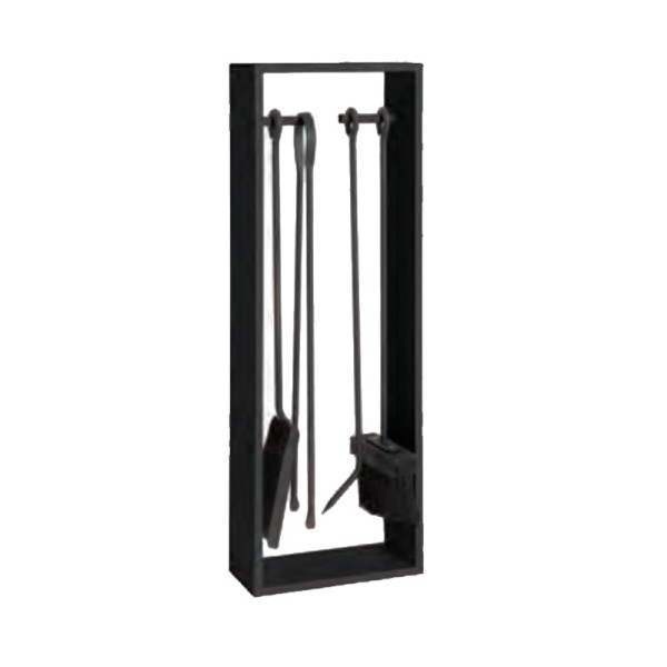 Serviteur de cheminée noir Reignoux h.64cm