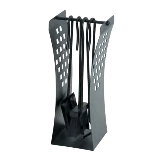 Serviteur de cheminée noir Reignoux h.43cm
