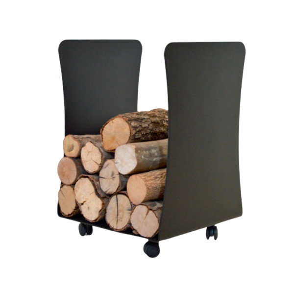 Porte buches réserve à bois en acier Reignoux