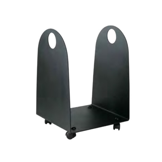 Porte buches réserve à bois en acier Reignoux à roulettes