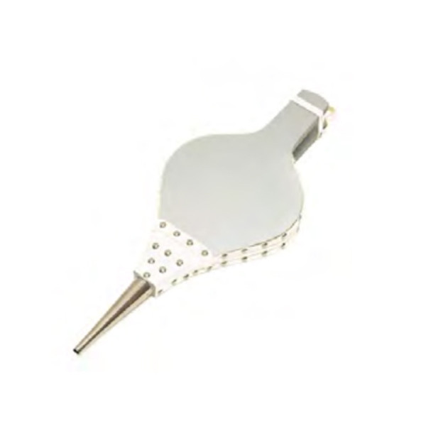 Soufflet pour cheminée Reignoux L.46cm alu inox et blanc