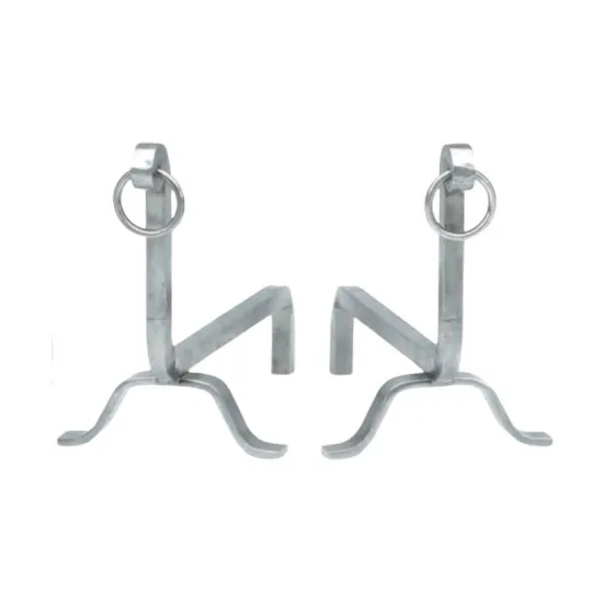 Paire de chenets Reignoux h.30cm anneaux