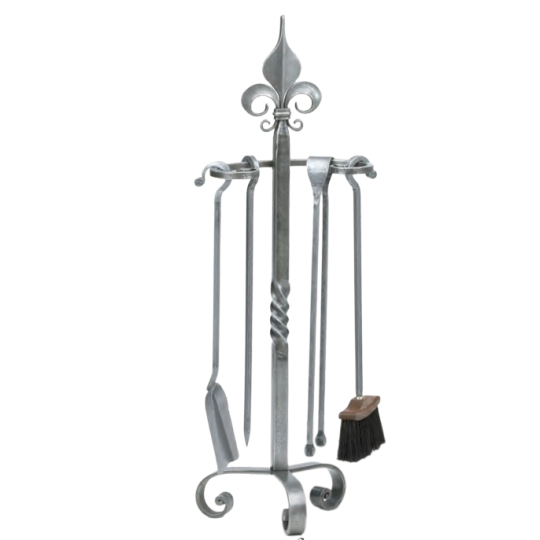 Serviteur de cheminée Reignoux h.80cm fleur de lys