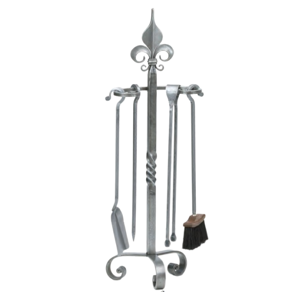 Serviteur de cheminée Reignoux h.80cm fleur de lys
