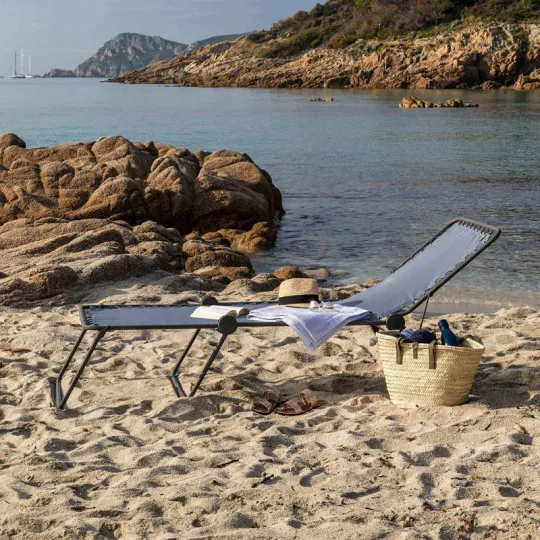 Bain de soleil Lafuma Mobilier Siesta Batyline Ciel