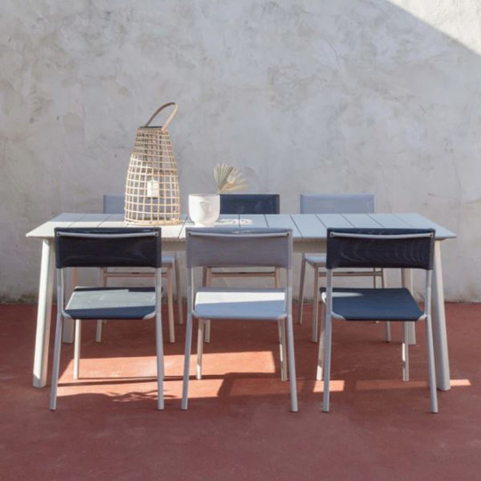 Table de repas fixe Lafuma Mobilier ORON Lattes coloris Titane