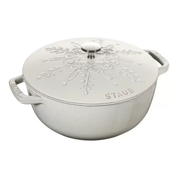 Cocotte en fonte STAUB 24cm flocon truffe blanche