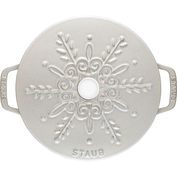 Cocotte en fonte Staub 24cm flocon truffe blanche