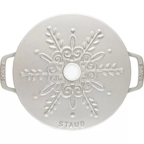 Cocotte en fonte STAUB 24cm flocon truffe blanche
