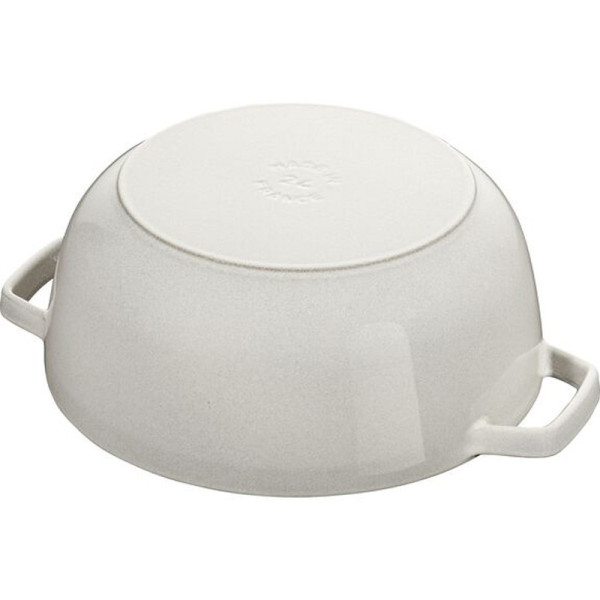 Cocotte en fonte Staub 24cm flocon truffe blanche