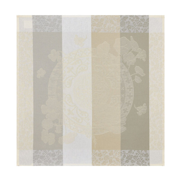 4 serviettes de table Fleurs gourmandes Le Jacquard Français - craie