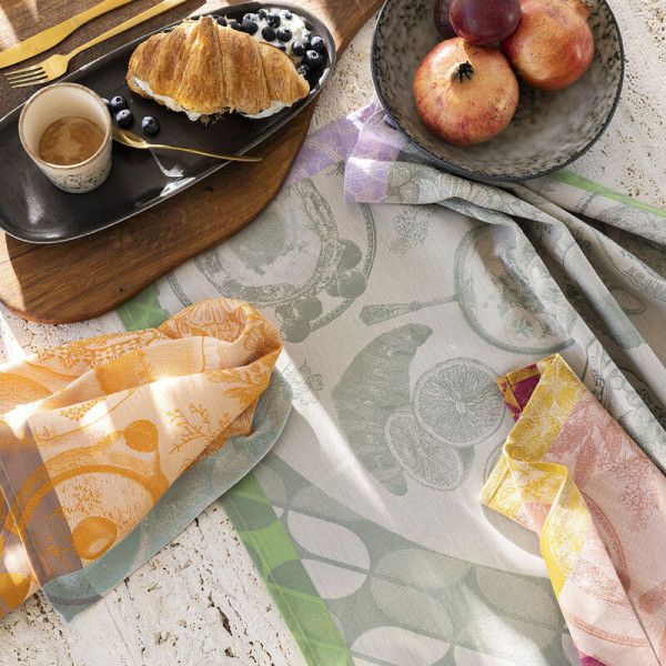 Torchon Brunch Gourmand Le Jacquard Français en coton - 3 coloris