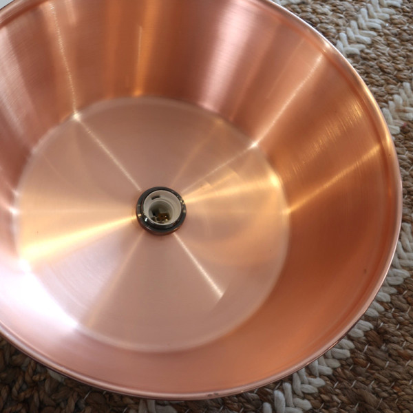 Suspension ronde cuivre lisse Baumalu 38cm bassine à confiture