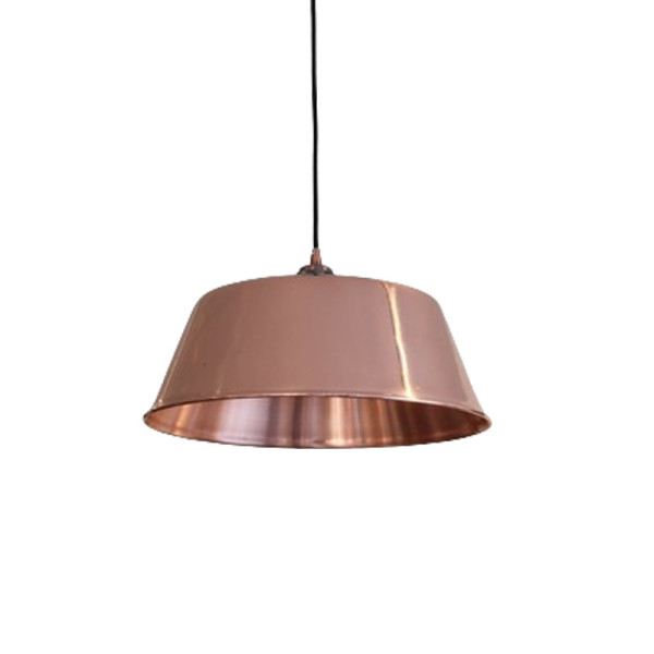 Suspension ronde cuivre lisse Baumalu 38cm bassine à confiture