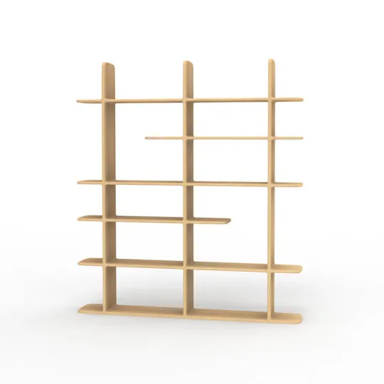 Bibliothèque Téhème Triple Drugeot Manufacture chêne massif