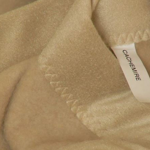 Couverture en 100% cachemire Midipy naturel beige - 3 tailles