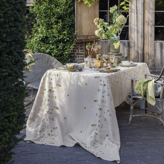 Nappe Infusion Alexandre Turpault 100% lin - 3 dimensions