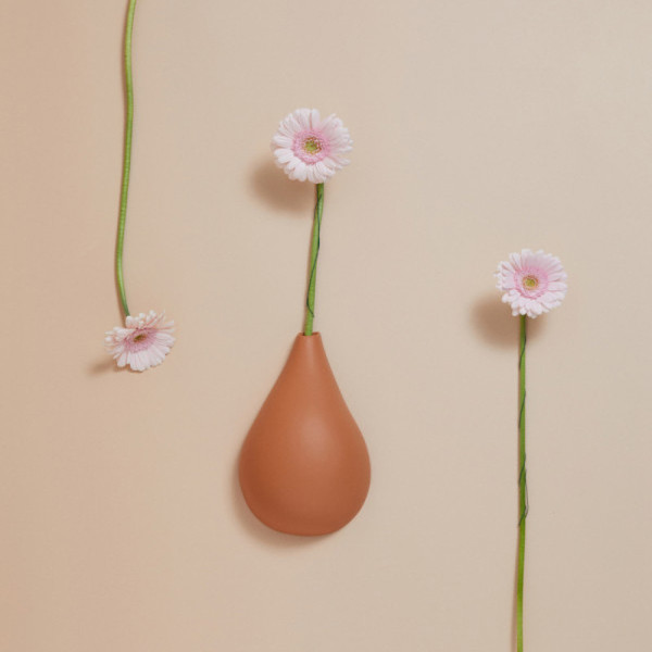 Goutte de terre vase Monochromic décoration murale - 4 coloris