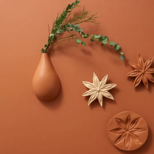 Goutte de terre vase Monochromic décoration murale - 4 coloris