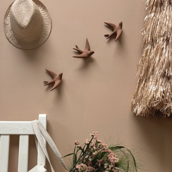Hirondelle Volage Monochromic décoration murale - 5 coloris