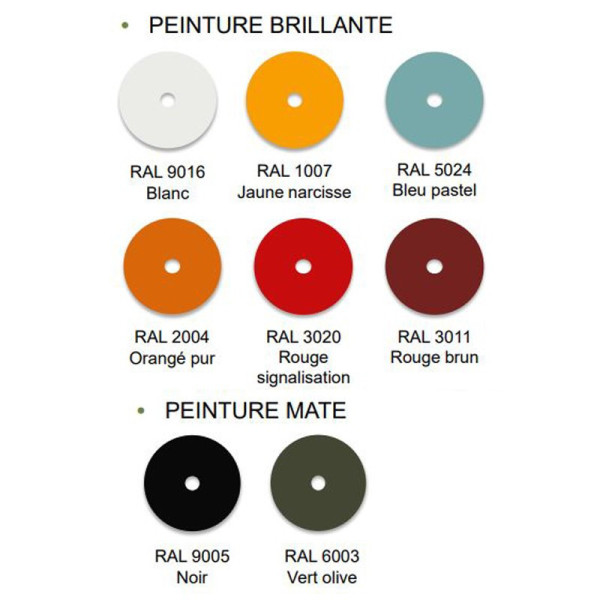 Chaise ajustable Nicolle métal - 8 coloris