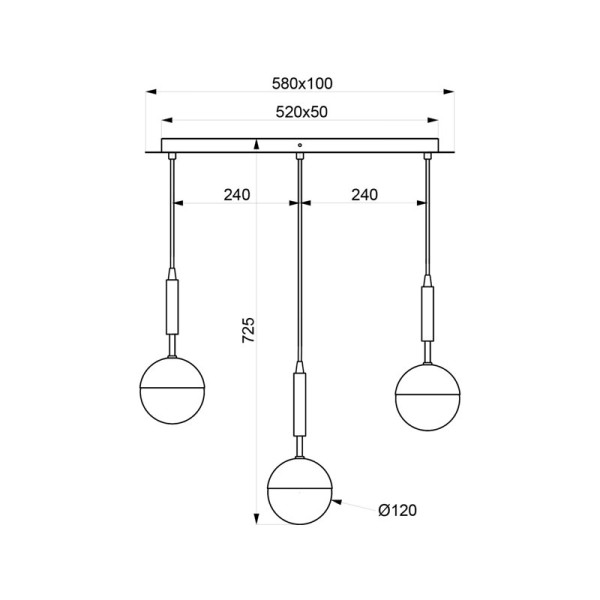 Suspension lustre Tamara S Aluminor