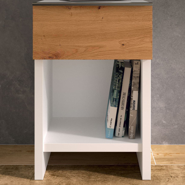 Elément de chambre lit armoire commode Eden Minet