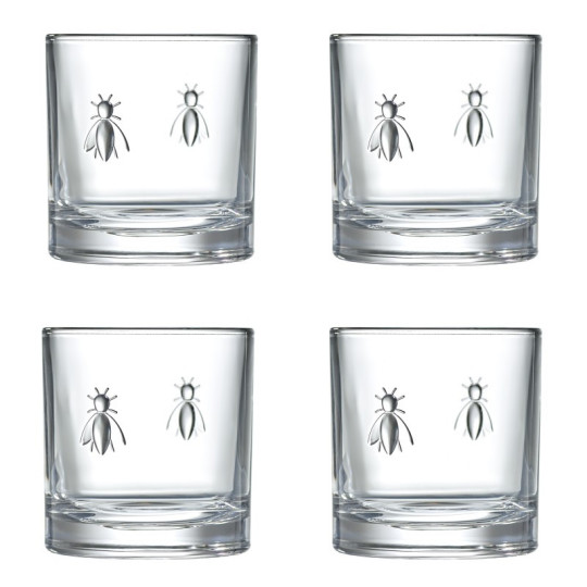 Set de 4 gobelets à whisky Abeille La Rochère