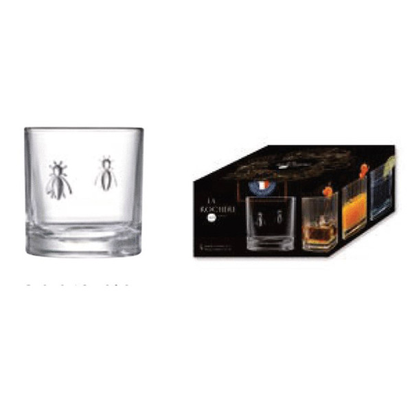 Set de 4 gobelets à whisky Abeille La Rochère