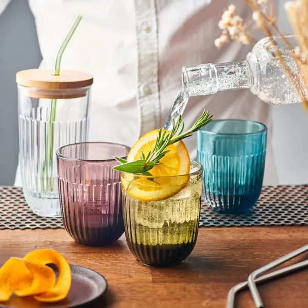 Set de 4 verres à eau Ouessant LA ROCHERE gobelets colorés