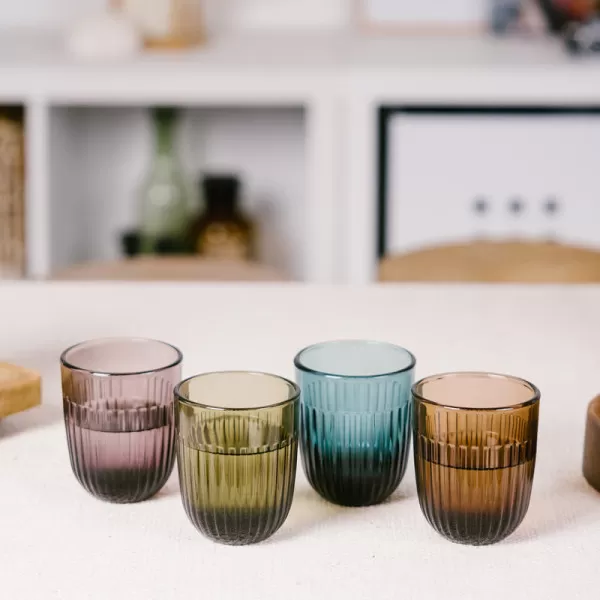 Set de 4 verres à eau Ouessant LA ROCHERE gobelets colorés