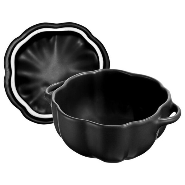 Mini cocotte Staub céramique Citrouille noire - 2 tailles