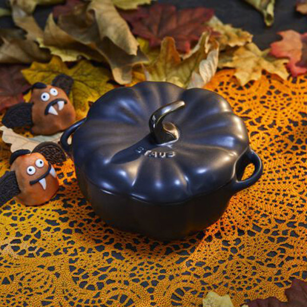 Mini cocotte Staub céramique Citrouille noire - 2 tailles