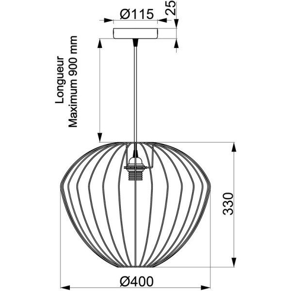 Suspension lustre Beloune S Aluminor - 3 modèles