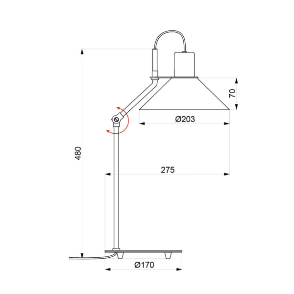 Lampe à poser Zinga LT Aluminor