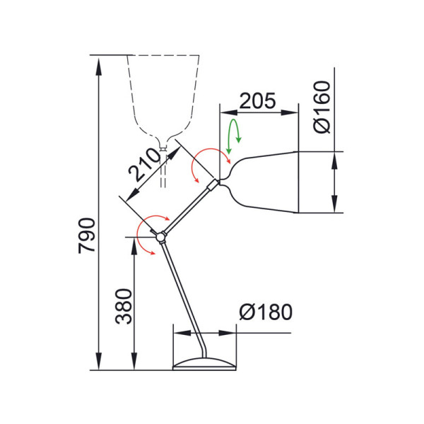 Lampe à poser Mekano LT Aluminor - 6 coloris