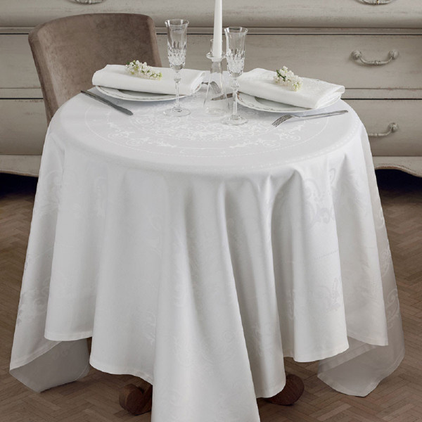 4 serviettes de table Comtesse blanc Garnier Thiebaut