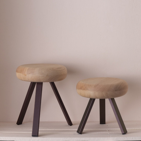Tabouret Smack Matière Grise - 2 hauteurs 38 coloris